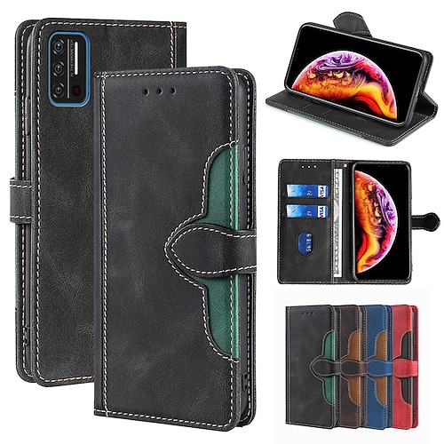 

telefono Custodia Per Samsung Galaxy Porta carte di credito A14 A34 A54 A73 A53 A33 A72 A52 A42 A10s Porta-carte di credito Flip magnetico Supporto a molla Tinta unita pelle sintetica