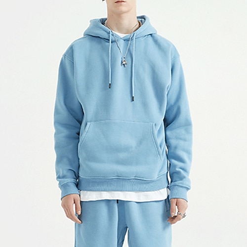 

Men's Hoodie Green Blue Purple Pink Light Green Hooded Plain Pocket Sports Outdoor Daily Sports Cotton Active Streetwear Cool Winter Fall Clothing Apparel Hoodies Sweatshirts