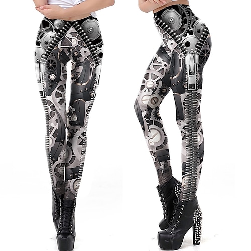 

Totenkopf Punk Gothic Hoch tailliert Leggins Bleistifthosen Damen Kostüm Jahrgang Cosplay Party / Abend Hosen Maskerade