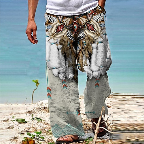 

Per uomo Pantaloni Pantaloni estivi Pantaloni da spiaggia A cordoncino Vita elastica Gamba dritta Animali Fantasia Gufo Stampe astratte Comfort Informale Giornaliero Per eventi Streetwear Originale