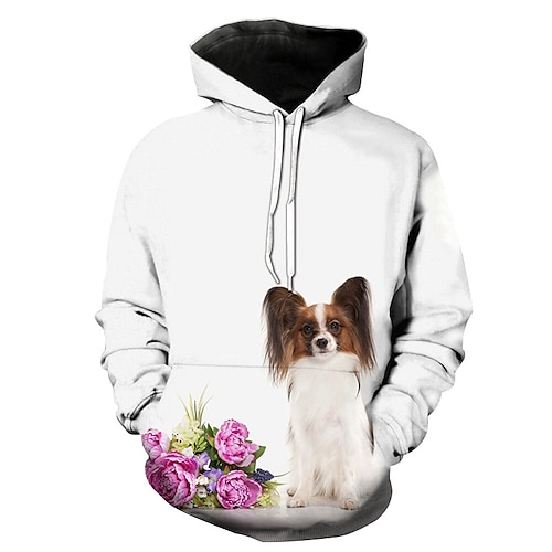 

Animal Chien Sweat à capuche Dessin Animé Manga Animé Art graphique Sweat à capuche Pour Homme Femme Unisexe Adulte Impression 3D 100 % Polyester