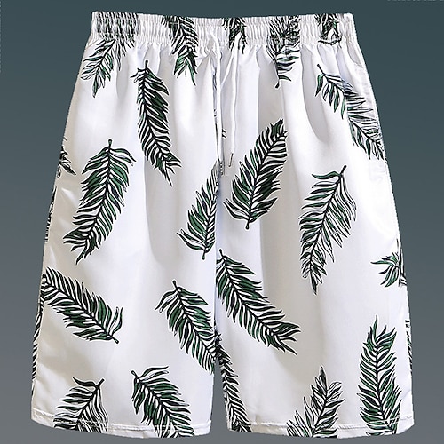 

Per uomo Boxer da surf Pantaloncini da mare Boxer da mare Pantaloncini estivi Pantaloncini da spiaggia A cordoncino Vita elastica Stampa Piante Stampe astratte Comfort Informale Giornaliero Spiaggia