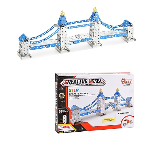 

Juego de bloques de construcción de metal modelo de puente de la torre de Londres micro mini bloques 588 piezas kits de modelo de arquitectura para niños de 8 años en adelante regalo de cumpleaños