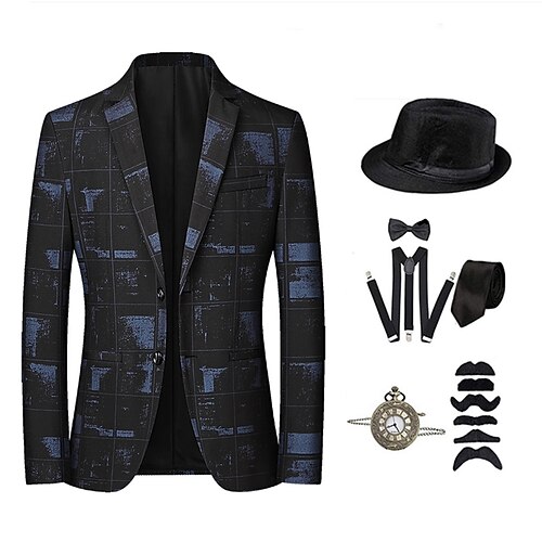 

Den store Gatsby Gentleman Kingsman Brølende 20'ere 1920'erne Vintage Inspireret Festkostume Jakkesæt & Blazere Panama hat Tilbehør sæt Herre Spænde Kostume Årgang Cosplay Fest / aften Langærmet