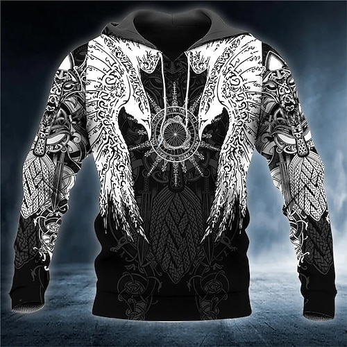 

Men's Pullover Hoodie Sweatshirt Black Hooded Graphic Prints Print Daily Sports 3D Print Basic Streetwear Designer Spring Fall Clothing Apparel Hoodies Sweatshirts
