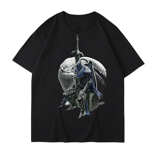 

Den siste templar Ulv Tempelridder Korsfarer T-skjorte Anime Tegneserie Animé Klassisk Gate stil T-Trøye Til Herre Dame Unisex Voksne Varmstempling 100% Polyester