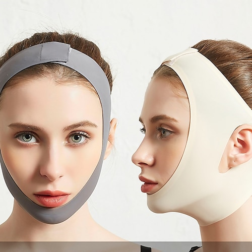 

djustable Double Chin Strap - Double Chin Reducer - Double Chin Mask - Face Slimming Mask - Face Lifting Belt - Chin Wrap For Double Chin - Chin Lifter For Double Chin (1 Count Reusable)