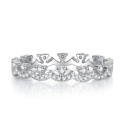 

Fede Matrimonio Classico Argento Argento sterling S925 Prezioso Moda Semplice 1 pc Zirconi