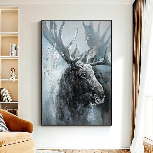 

Pintura a óleo artesanal lona decoração da arte da parede animal moderno ameixa veado para decoração de casa rolou sem moldura pintura não esticada