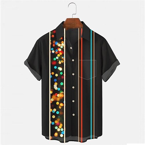 

Men'sShirtSummerHawaiianShirtStriped Polka Dot GraphicPrintsTurndownOutdoorStreetShortSleevesButton-DownPrintClothingApparelTropicalFashionDesignerHawaiian