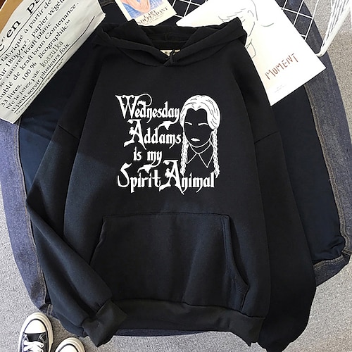 

Inspired by Wednesday Addams Addams family Wednesday Hoodie Cartoon Manga Anime Front Pocket Graphic Hoodie For Men's Women's Unisex Adults' Hot Stamping 100% Polyester