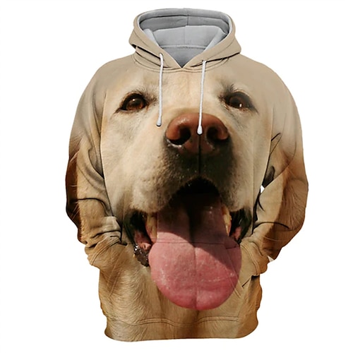 

Homens Moletom com capuz Cáqui Com Capuz Cachorro Estampas Abstratas Imprimir Diário Esportes Impressão 3D Básico Roupa de rua Designer Primavera Outono Roupa Moletons Moletons