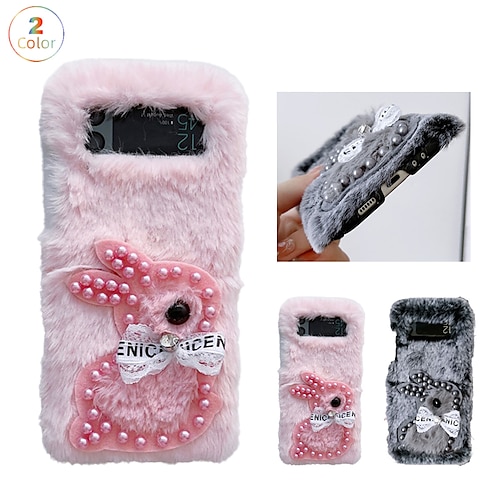 

telefon Etui Til Samsung Galaxy Flip Case Z Flip 4 Z Flip 3 Flipp Helkroppsbeskyttende anti-dråpe Plysj Plysj PC