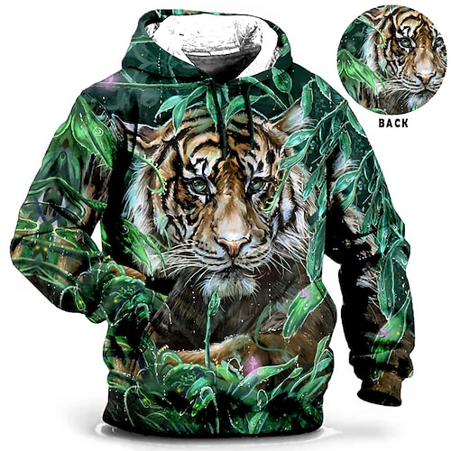 

Per uomo Plus Size Felpa con cappuccio pullover Grande e alto Animali Con cappuccio Manica lunga Primavera & Autunno Essenziale Di tendenza Streetwear Comodo Ufficio Da tutti i giorni Top