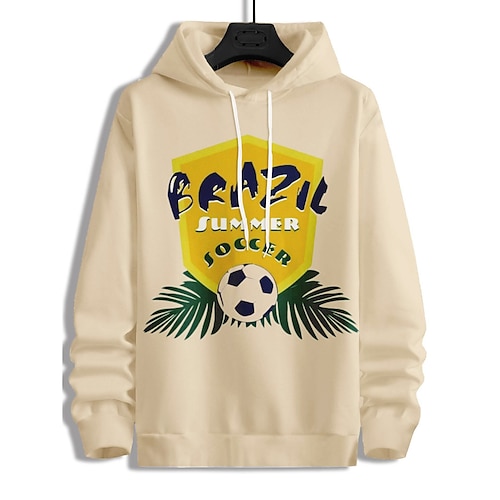 

World Cup Qatar 2022 Football Soccer Hoodie Cartoon Manga Anime Graphic Hoodie For Men's Women's Unisex Adults' 3D Print 100% Polyester