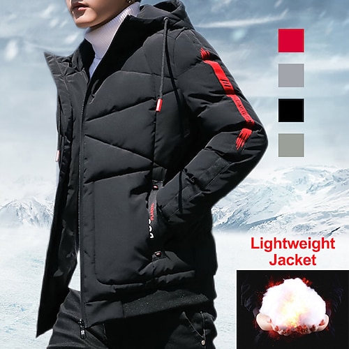

Men's Down Cotton Jackets Puffer Jackets Padded jacket Parka Windbreaker Outdoor Thermal Warm Windproof Breathable Casual Lightweight Outerwear Winter Jacket Trench Coat Fishing Climbing Running