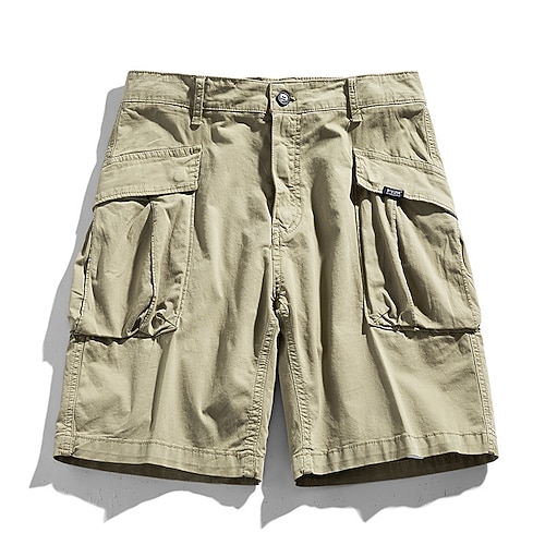 

Men's Cargo Shorts Shorts Pocket Plain Knee Length Casual Daily Streetwear Stylish Classic Style ArmyGreen Black