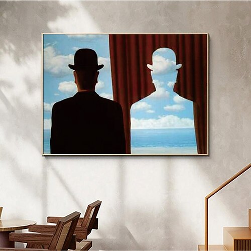 

Handmade Hand Painted Oil Painting Wall Modern Abstract Magritte Rene Famous Canvas Painting Home Decoration Decor Rolled Canvas No Frame Unstretched