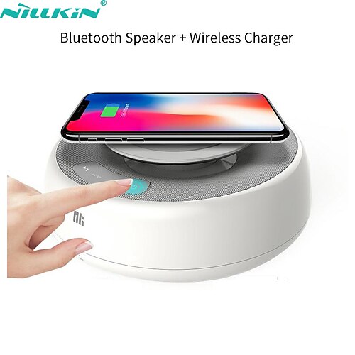

NILLKIN MC2 Wireless Bluetooth Speaker Fast Wireless Charging Stereo Hi-Fi Sound Wireless Speakers Multifunctional Bluetooth HomeSpeaker For Mobile Phone