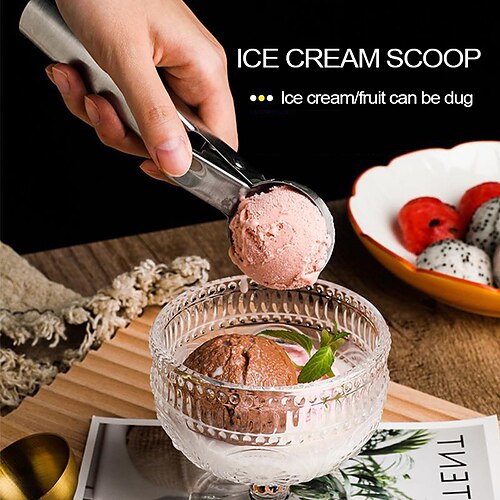 

Ice Cream Scoops Stacks Stainless Steel Ice Cream Digger Non-Stick Fruit Ice Ball Maker Watermelon Ice Cream Spoon Tool