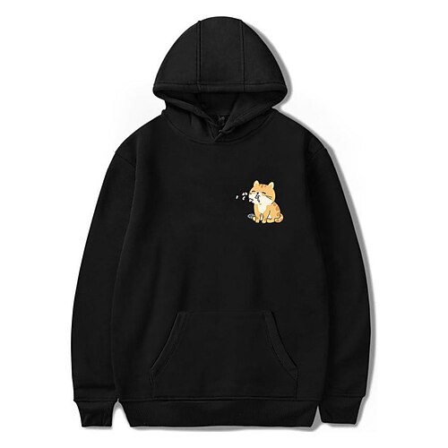 

Inspired by Animal Dog Shiba Inu Hoodie Cartoon Manga Anime Front Pocket Graphic Hoodie For Men's Women's Unisex Adults' Hot Stamping 100% Polyester