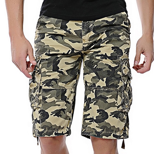 

Herren Cargo Shorts Kurze Hosen Shorts Kurze Hosen Kurze Hose für Wanderer Bein Kordelzug 6 Tasche Tarnfarben Komfort Outdoor Täglich Ausgehen Baumwollmischung Modisch Strassenmode Wein Armeegrün