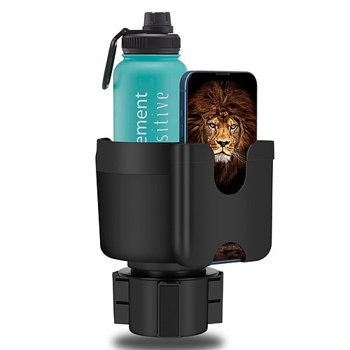 

suranew bilkopholder ekspanderbar adapter (justerbar) med telefonholder holder de fleste bilkopholdere og telefoner kompatible med store 32/40 oz flasker store drikkekrus