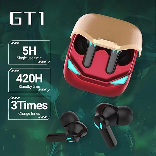 

Gaming Wireless Bluetooth 5.2 Headset TWS High Quality Stereo In-Ear Waterproof Earphones Iron Man Headphones With Mic for Phone