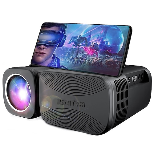 

ArchTech AT550 Native Real 1080P 4K Mini Projector Portable Mobile Phone Video Projetor 2.4 5G HD 4000 Lumens Home Cinema Proyector ScreenVersion Camping Projectors