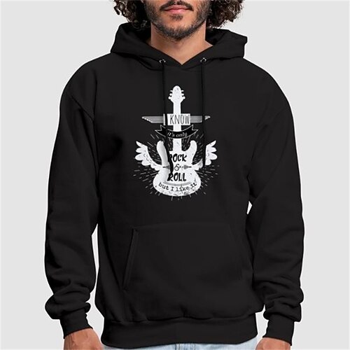 

Inspired by Punk Gothic rock roll Hoodie Cartoon Manga Anime Front Pocket Graphic Hoodie For Men's Women's Unisex Adults' Hot Stamping 100% Polyester