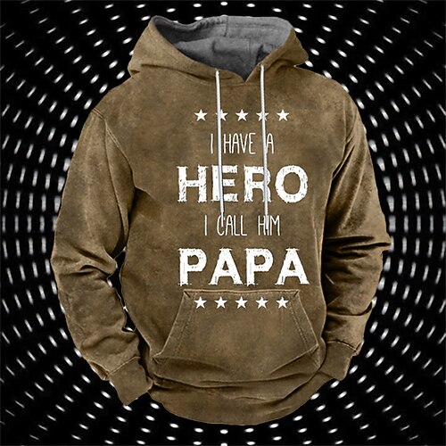 

Men's Pullover Hoodie Sweatshirt Black Navy Blue Brown Green Hooded Letter Graphic Prints Print Daily Sports 3D Print Basic Streetwear Designer Spring Fall Clothing Apparel Hoodies Sweatshirts