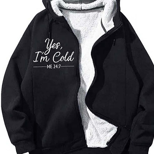 

Men's Hoodie Zip Hoodie Sweatshirt Hoodie Jacket Sweat Jacket Black Hooded Letter Print Sports Outdoor Daily Sports Fleece Streetwear Casual Big and Tall Fall Winter Clothing Apparel Hoodies