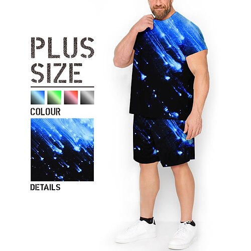 

Per uomo Plus Size T-shirt Grande e alto Pop art Girocollo Manica corta Primavera estate Di tendenza Originale Comodo Esterno Informale Top