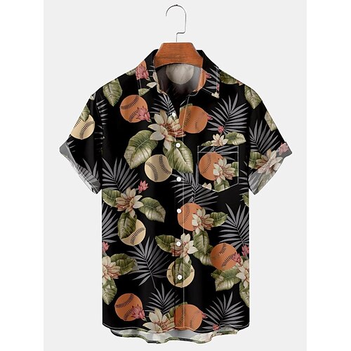 

Men'sShirtSummerHawaiianShirt Floral Leaves GraphicPrintsTurndownOutdoorStreetShortSleevesButton-DownPrintClothingApparelTropicalFashionDesignerHawaiian