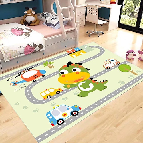 

Cristal velours tapis pour enfants tapis de sol bébé tapis rampant trafic urbain maternelle éducation préscolaire impression 3d tapis de salon