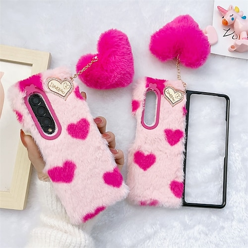 

Phone Case For Samsung Galaxy Flip Z Fold 4 Z Fold 3 Flip Full Body Protective Fidget Toys Plush Plush PC