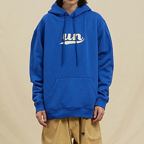 

Men's Hoodie Green Blue Yellow Hooded Letter Pocket Sports Outdoor Daily Sports Cotton Casual Big and Tall Fall Winter Clothing Apparel Hoodies Sweatshirts