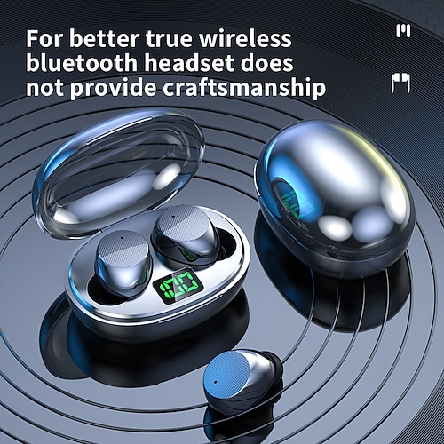

NIA K20 True Wireless Headphones TWS Earbuds In Ear Bluetooth 5.3 Stereo with Microphone with Volume Control for Apple Samsung Huawei Xiaomi MI Gym Workout Running Everyday Use Mobile Phone Gaming