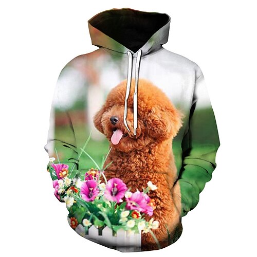 

Con animale Cane Felpa con cappuccio Cartone animato Manga Manga Grafica Felpa con cappuccio Per Per uomo Per donna Unisex Per adulto Stampa 3D 100% poliestere