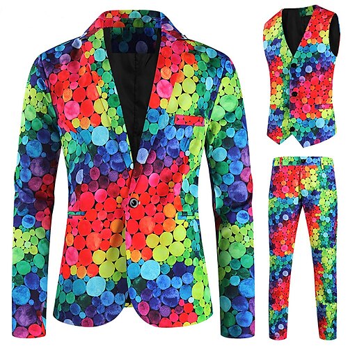 

Giallo Uomo San Valentino Scintillante Abiti Set 3 pezzi Con stampa Taglio standard Monopetto - 1 bottone 2023