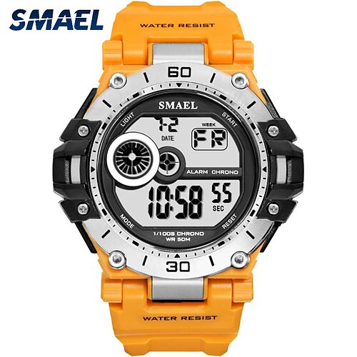 

SMAEL Da uomo Orologio digitale Militare All'aperto Sportivo Orologio da polso Allarme sveglia Dual display Sub e immersioni LCD Cinturino in silicone Guarda