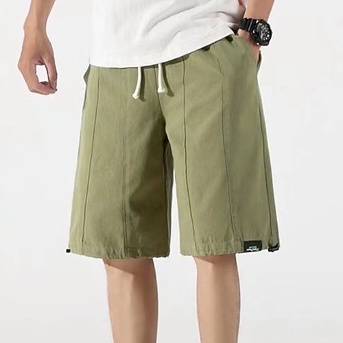 

Herre Lin Shorts Sommershorts Casual shorts Lomme Snorer Elastisk midje عادي Knelengde utendørs Daglig Ut på byen Lin / bomullsblanding Grunnleggende Mote Grønn Kakifarget Mikroelastisk