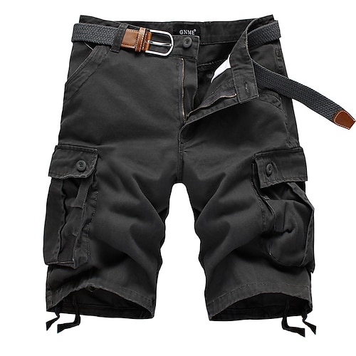 

Men's Cargo Shorts Shorts Hiking Shorts Baggy Shorts Multi Pocket Straight Leg Solid Colored Comfort Wearable Work Daily Streetwear Casual Black Army Green Micro-elastic