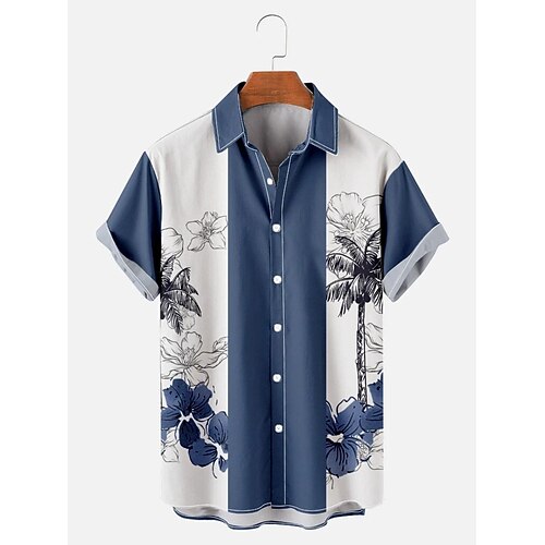 

Men'sShirtSummerHawaiianShirtCoconut Tree Striped GraphicPrintsTurndownOutdoorStreetShortSleevesButton-DownPrintClothingApparelTropicalFashionDesignerHawaiian