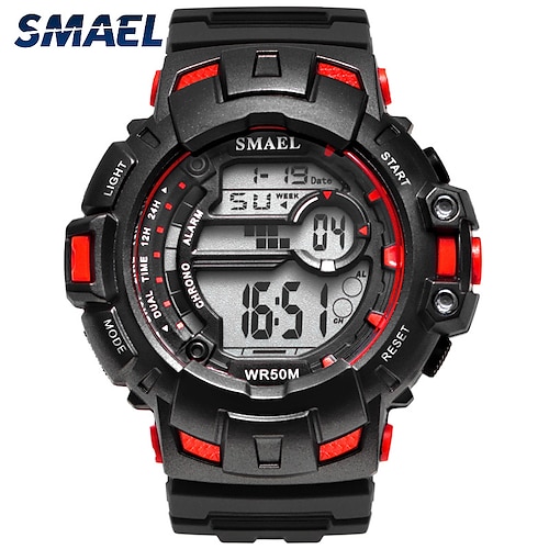 

Men Watches Digital SMAEL Watch Waterproof LED Clock Alarm reloj hombre Stopwatch Black Wristwatch 1532A Sport Watches Digital