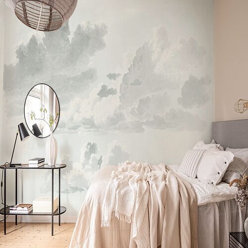 

Landscape Wallpaper Mural Clouds Wall Covering Sticker Peel and Stick Removable PVC/Vinyl Material Self Adhesive/Adhesive Required Wall Decor for Living Room Kitchen Bathroom