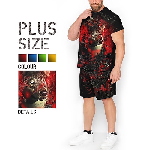 

Per uomo Plus Size T-shirt Grande e alto Pop art Girocollo Manica corta Primavera estate Di tendenza Originale Comodo Esterno Informale Top