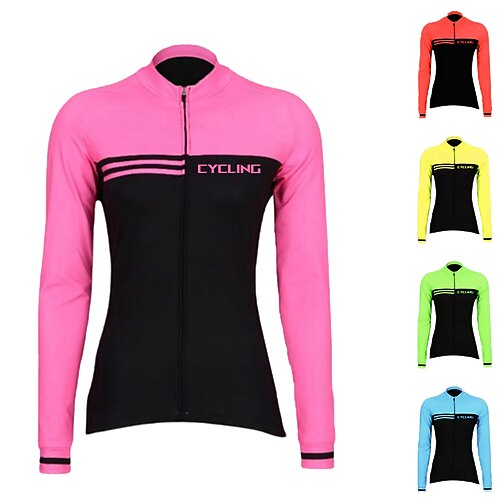 

21Grams Mulheres Camisa para Ciclismo Manga Longa Moto Camisa / Roupas Para Esporte Blusas com 3 bolsos traseiros Ciclismo de Montanha Ciclismo de Estrada Respirável Secagem Rápida Pavio Humido Tiras