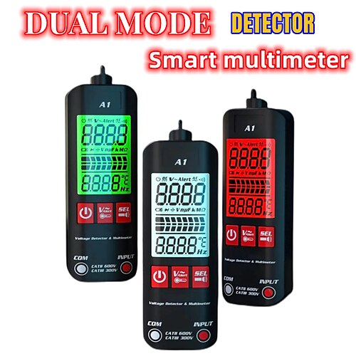 

a1 fuldautomatisk anti-brændende intelligent digitalt multimeter registrerer automatisk nulpunktet og brandledningerne måler hurtigt nøjagtigt spændingsstrømleder tænd/sluk farvering modstand