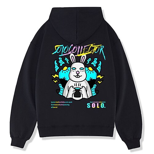 

Men's Hoodie Black Gray Hooded Graphic Work Casual Daily Cotton Basic Streetwear Casual Spring Fall Clothing Apparel Hoodies Sweatshirts